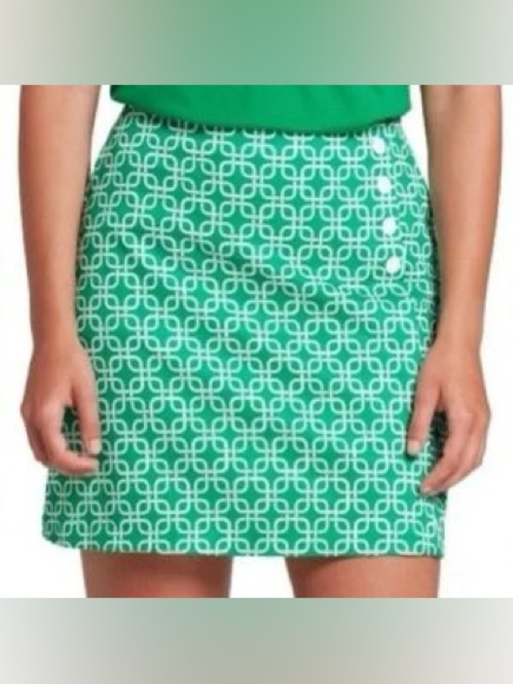 NWT Women’s Lady Hagen green geometric print golf wrap skort- Size 16